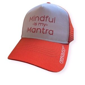 “Mindful is My Mantra” Orange & White Trucker Hat